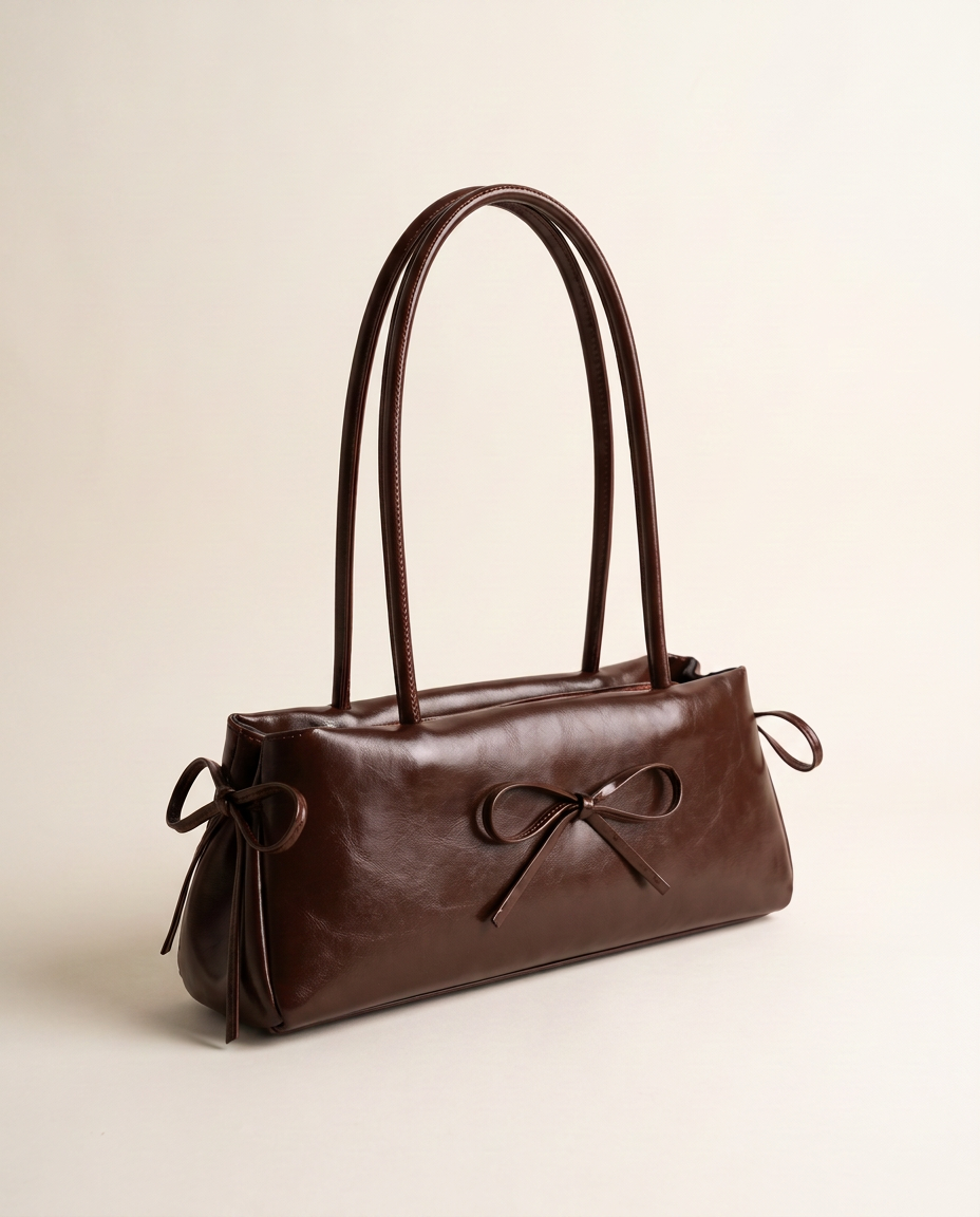 Bolso baguette Luna de CASVELO en color Chocolate