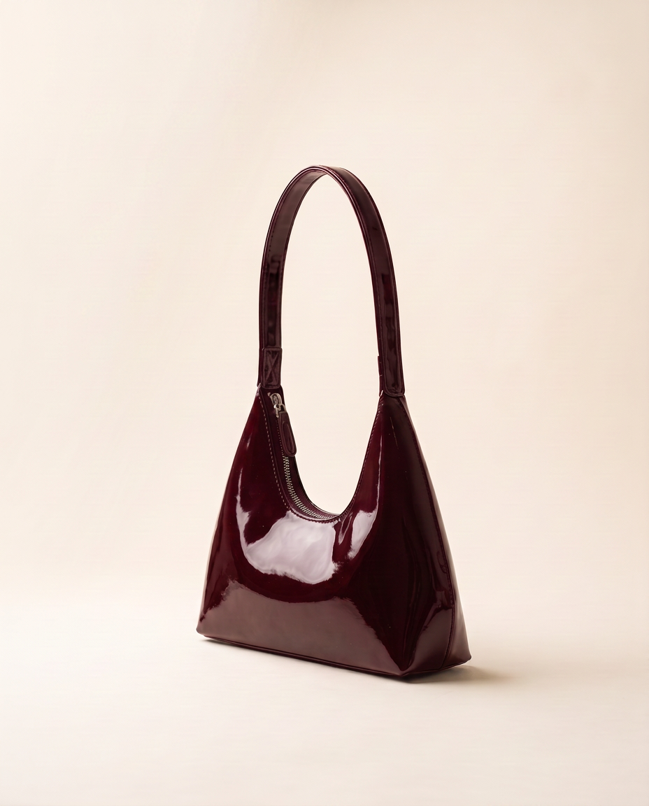 Bolso de charol Noir de CASVELO en color Burdeos